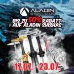 bis zu 50 prozent rabatt auf aladin shishas